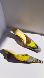 Sergio Rossi Mules Vintage in Paillettes Multicolor