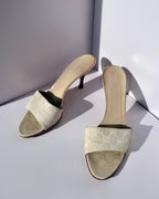 Mules Gucci GG canvas champagne