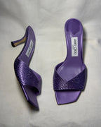 JIMMY CHOO – Mules viola crystal satin | Christmas Special Drop