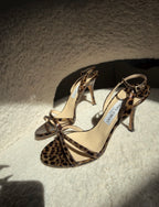 Jimmy Choo sandali vintage in vernice effetto Leopardato