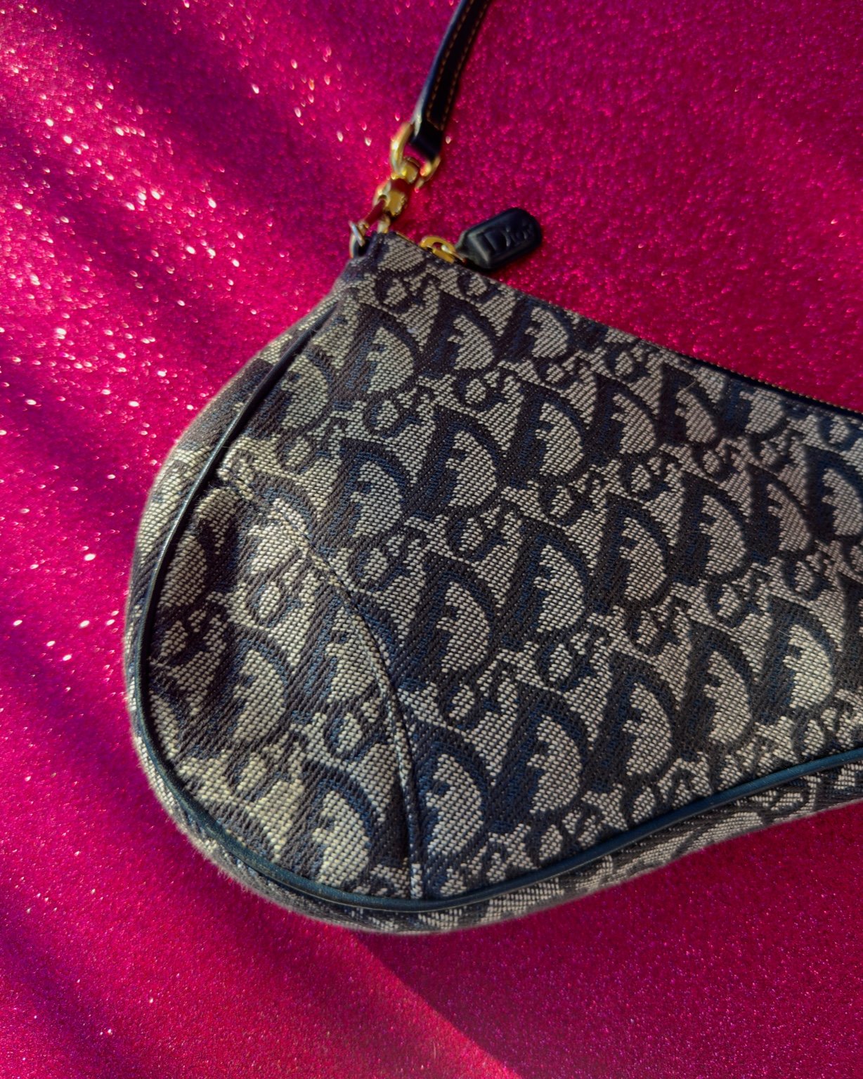 Christian Dior – Mini Saddle Trotter Blue (anni 2000)