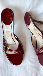 SAMANTHA - Dior cherry red sandal con Fibbia Oro