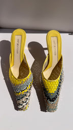 Sergio Rossi Mules Vintage in Paillettes Multicolor
