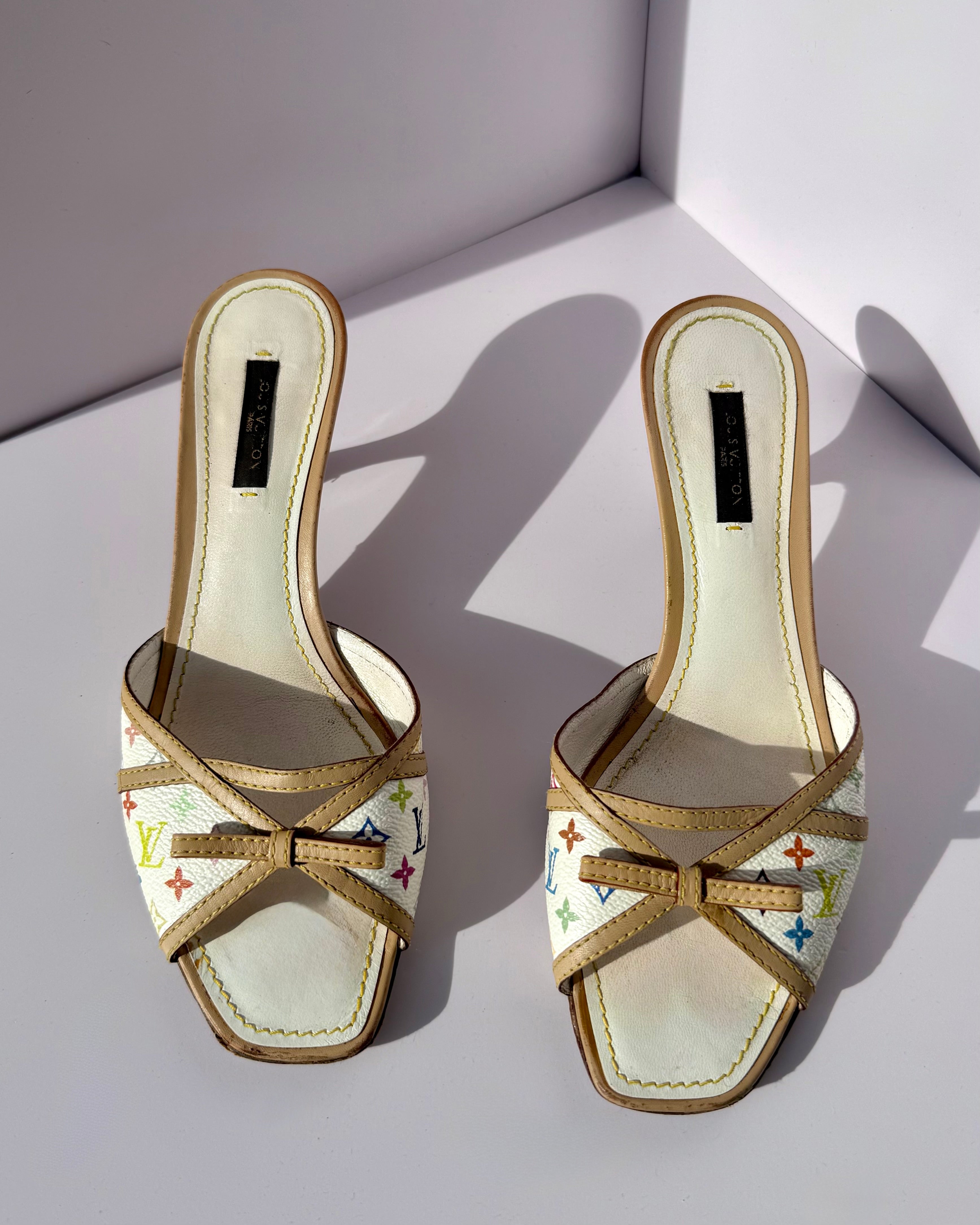 Mules Louis Vuitton Monogram Multicolor by Murakami