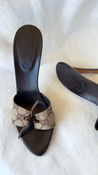 MIRANDA - Gucci GG Monogram Mules Dark Brown