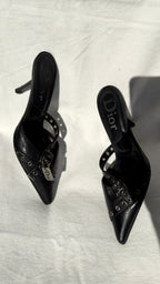 MR BIG - Vintage Dior Mules con fibbie e dettagli metallici