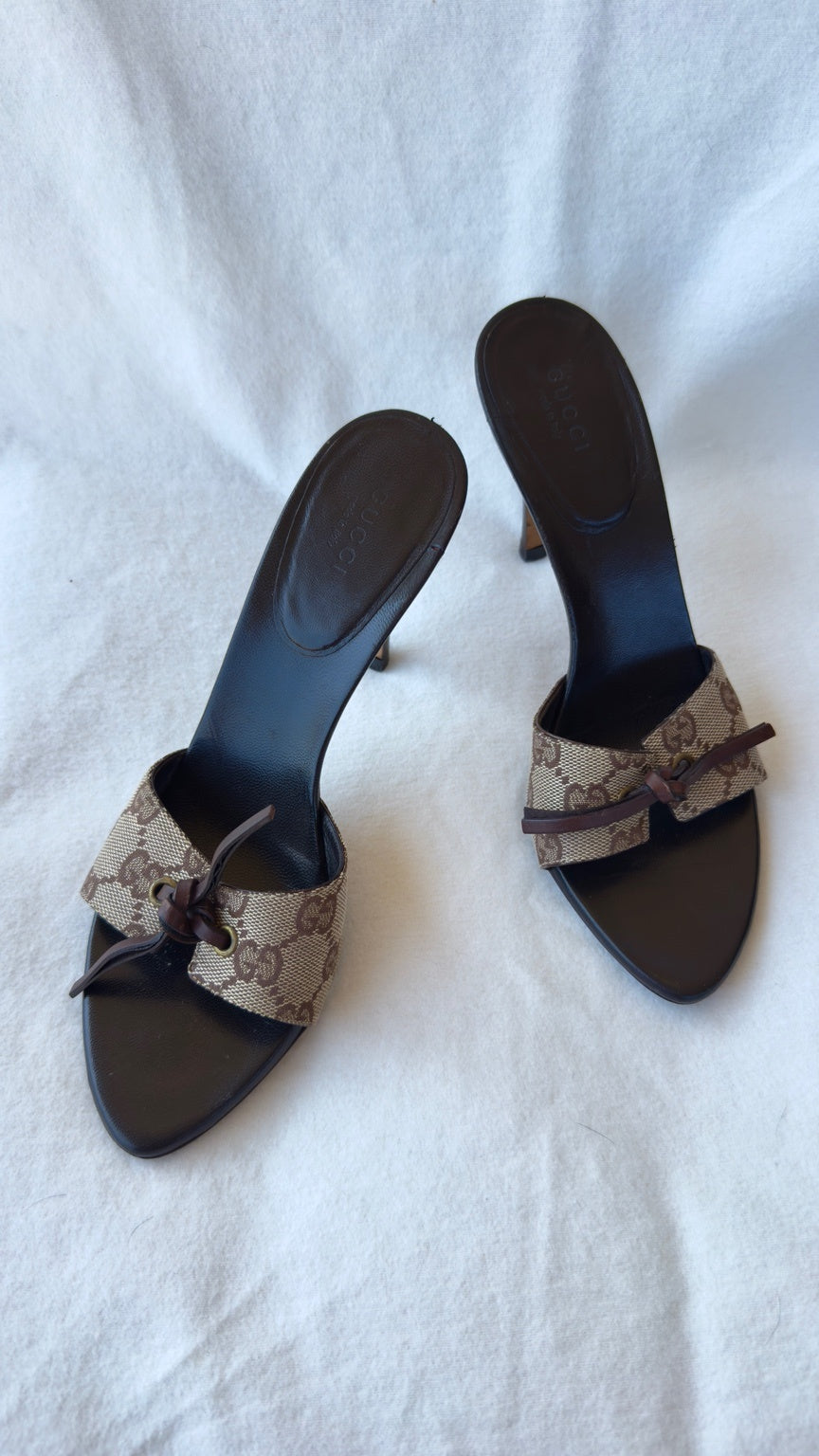 MIRANDA - Gucci GG Monogram Mules Dark Brown