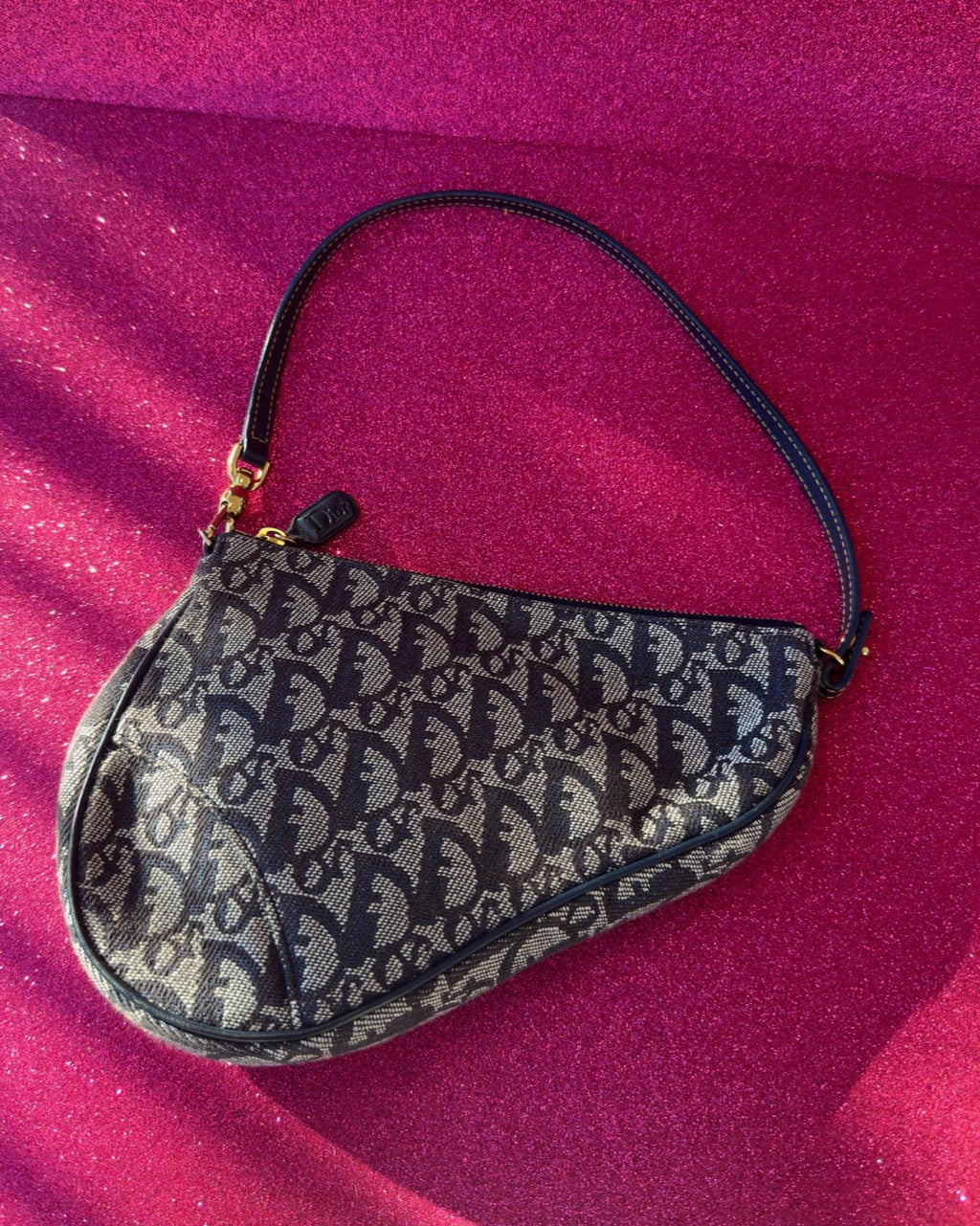 Christian Dior – Mini Saddle Trotter Blue (anni 2000)