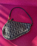 Christian Dior – Mini Saddle Trotter Blue (anni 2000)