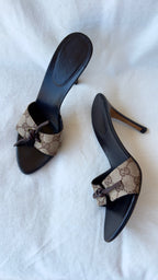 MIRANDA - Gucci GG Monogram Mules Dark Brown