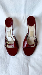SAMANTHA - Dior cherry red sandal con Fibbia Oro