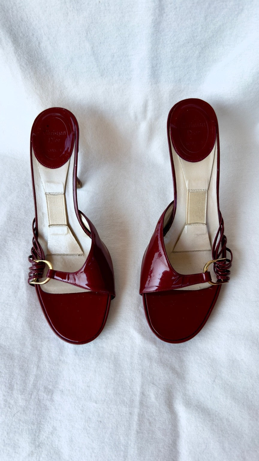 SAMANTHA - Dior cherry red sandal con Fibbia Oro