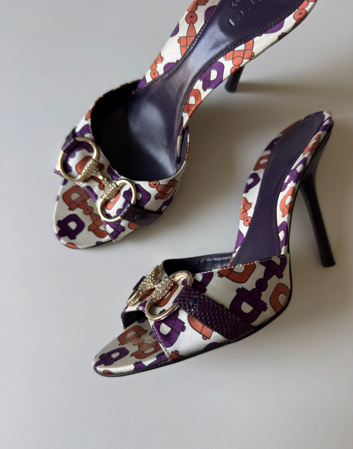 Gucci Horsebit monogram mules