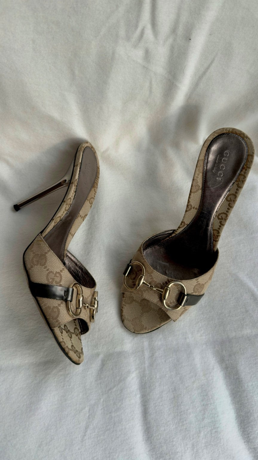 Mamy George - Mules Gucci Monogram Horsebit by Tom Ford