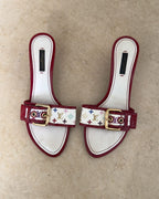 Sabot Louis Vuitton cherry red multicolor X murakami