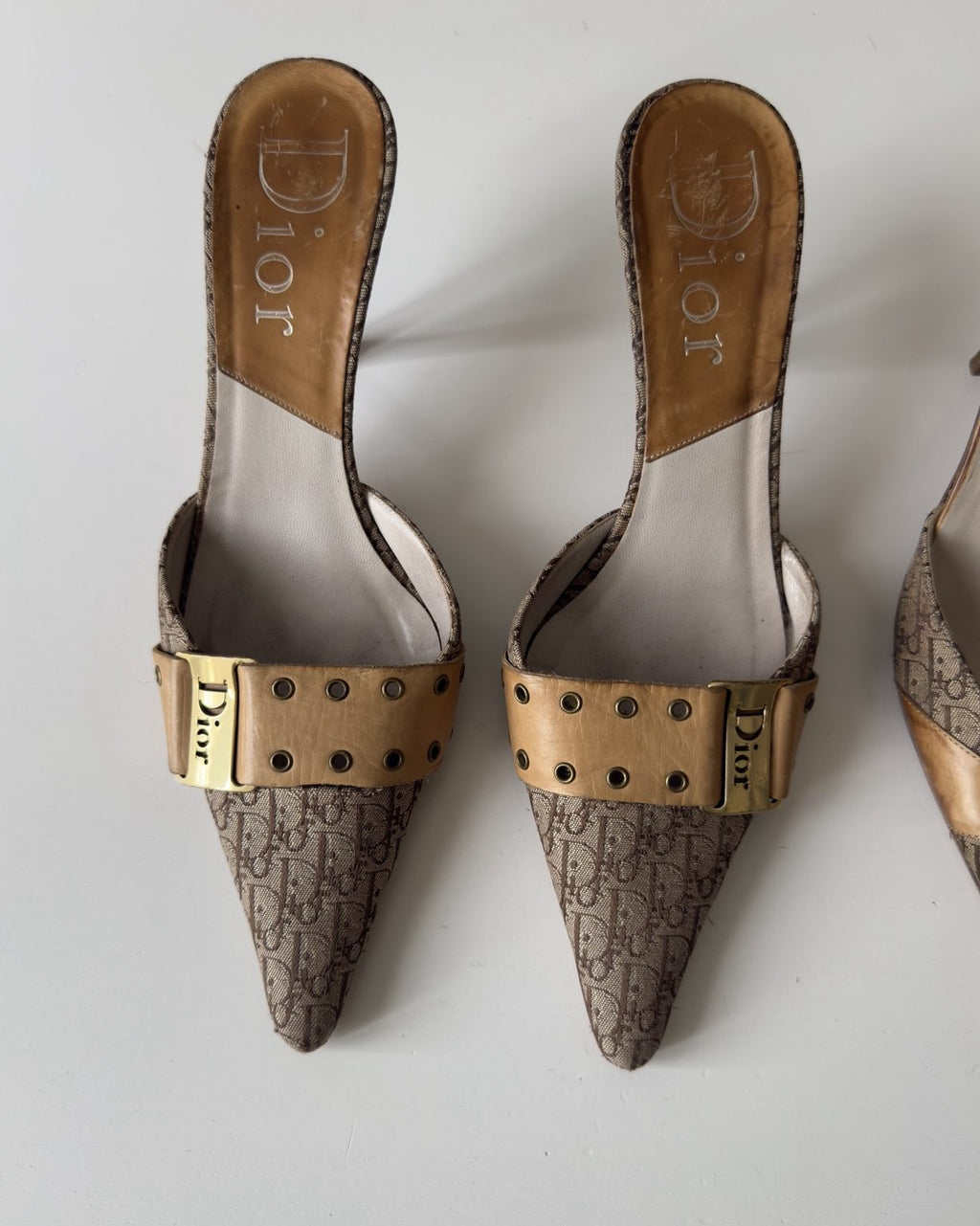 Dior Trotter Buckle Mules Galliano Era