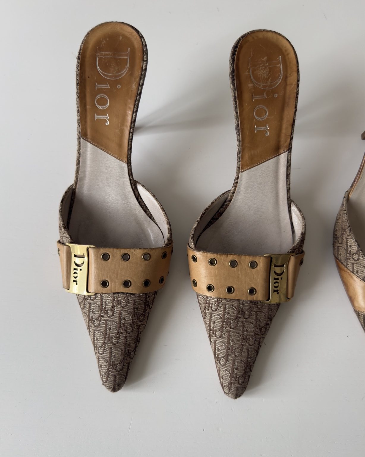 Dior Trotter Buckle Mules Galliano Era