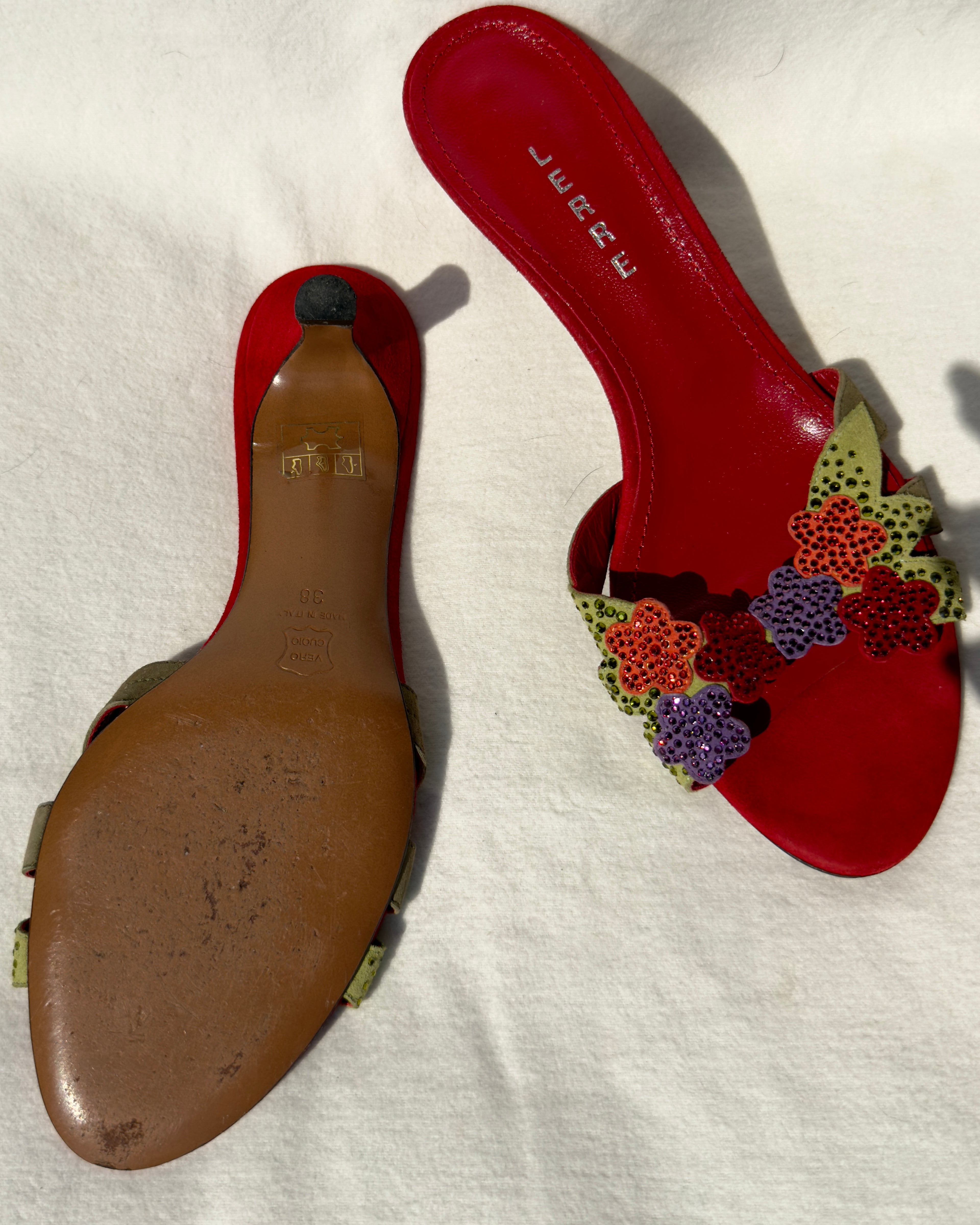 CHARLOTTE - Lerre Red Bloom Mules