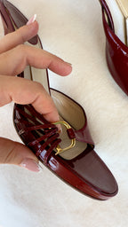 SAMANTHA - Dior cherry red sandal con Fibbia Oro