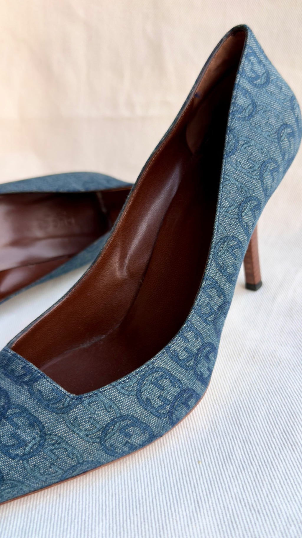 ROSS - Gucci Décolleté in Denim Vintage anni 2000