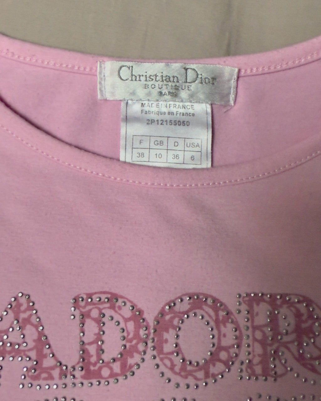 Christian Dior – Top “J’Adore Dior” Pink Monogram (anni 2000)