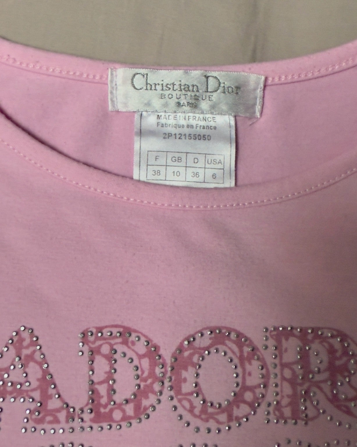 Christian Dior – Top “J’Adore Dior” Pink Monogram (anni 2000)
