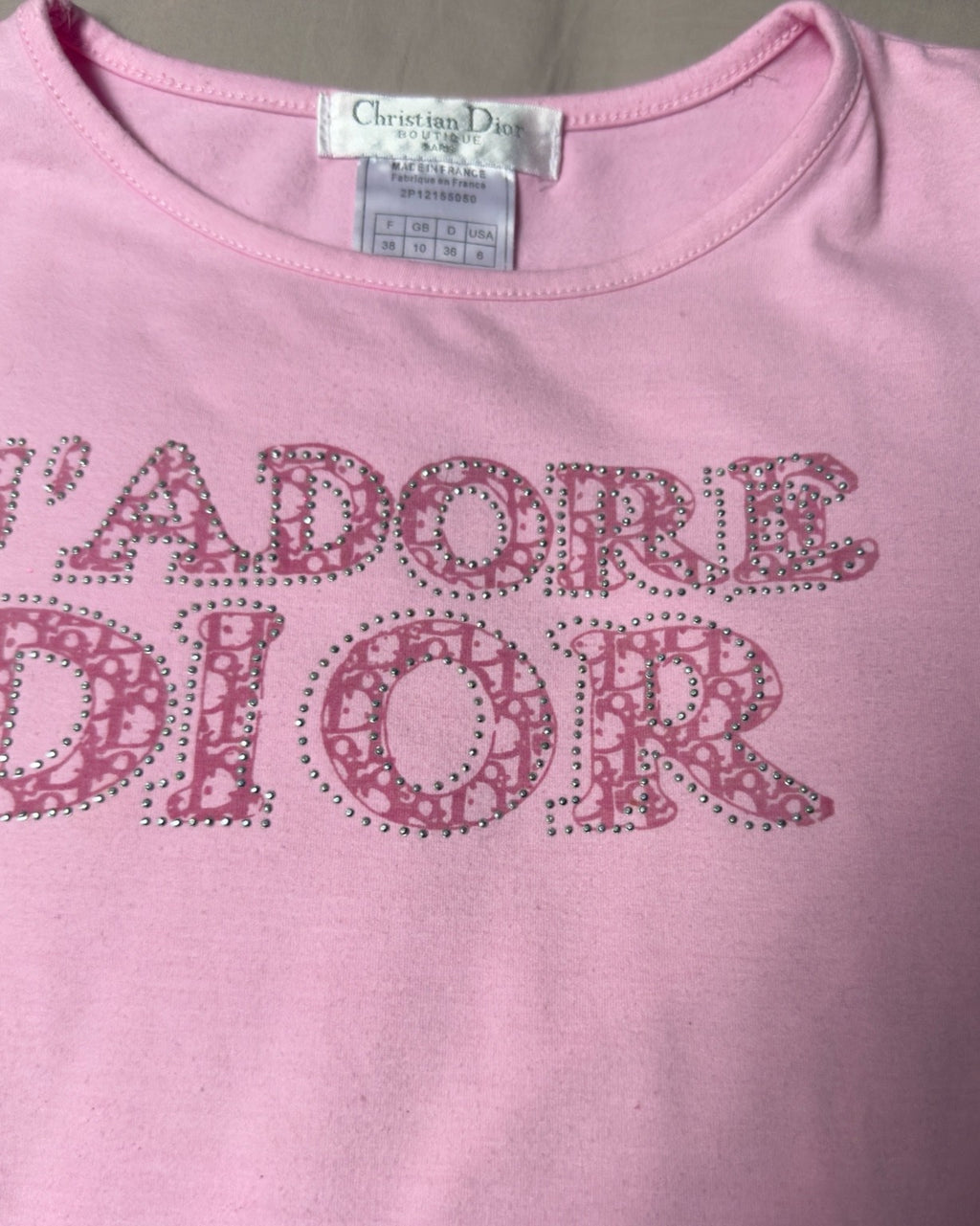 Christian Dior – Top “J’Adore Dior” Pink Monogram (anni 2000)