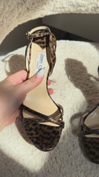 Jimmy Choo sandali vintage in vernice effetto Leopardato